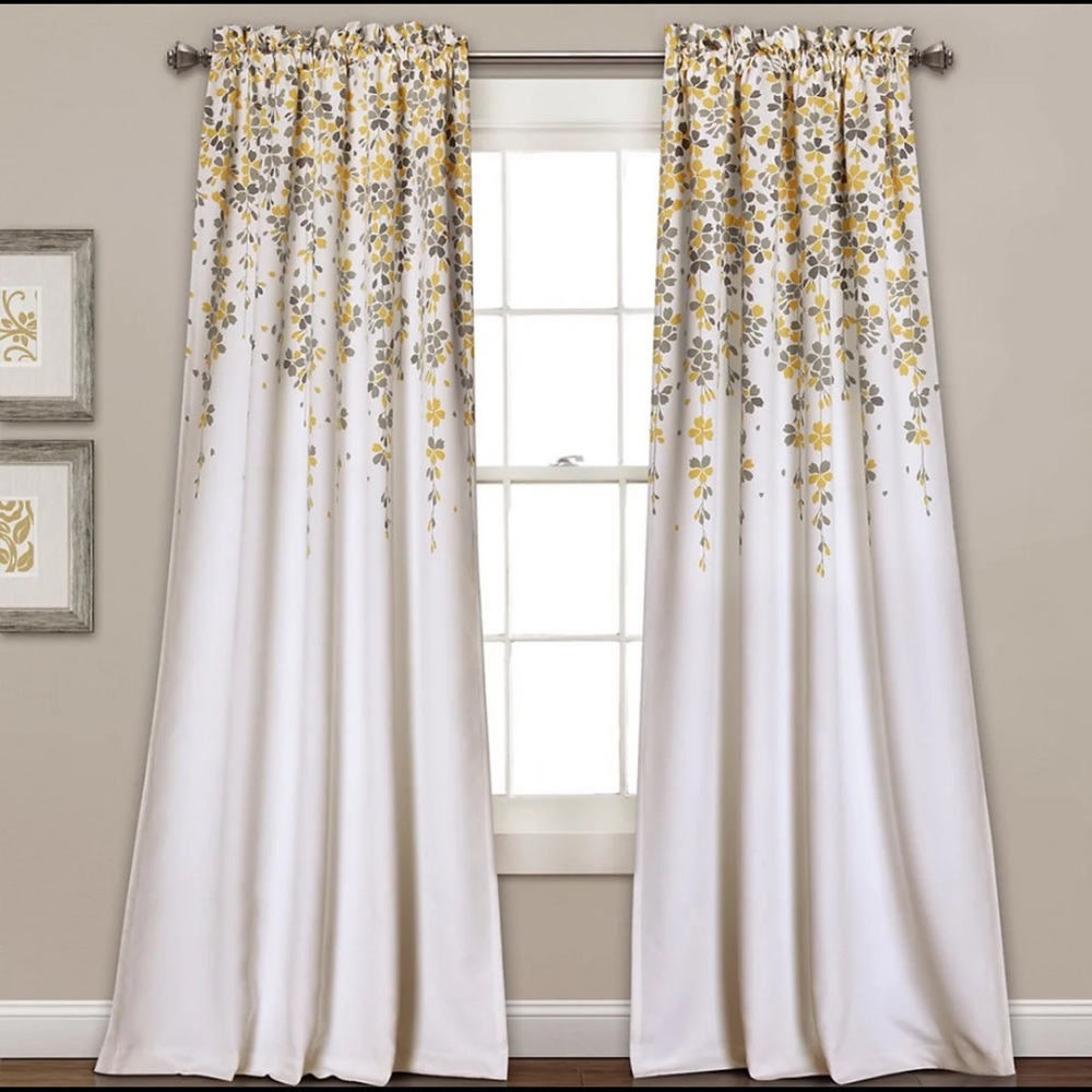 Half moon flower window curtains